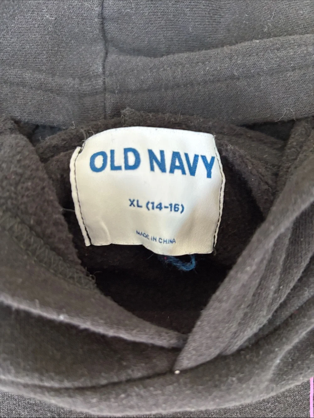 Old Navy Black Pikachu Graphic Hoodie with Neon Print